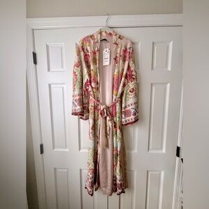 NWT Zara Floral duster kimono size Small